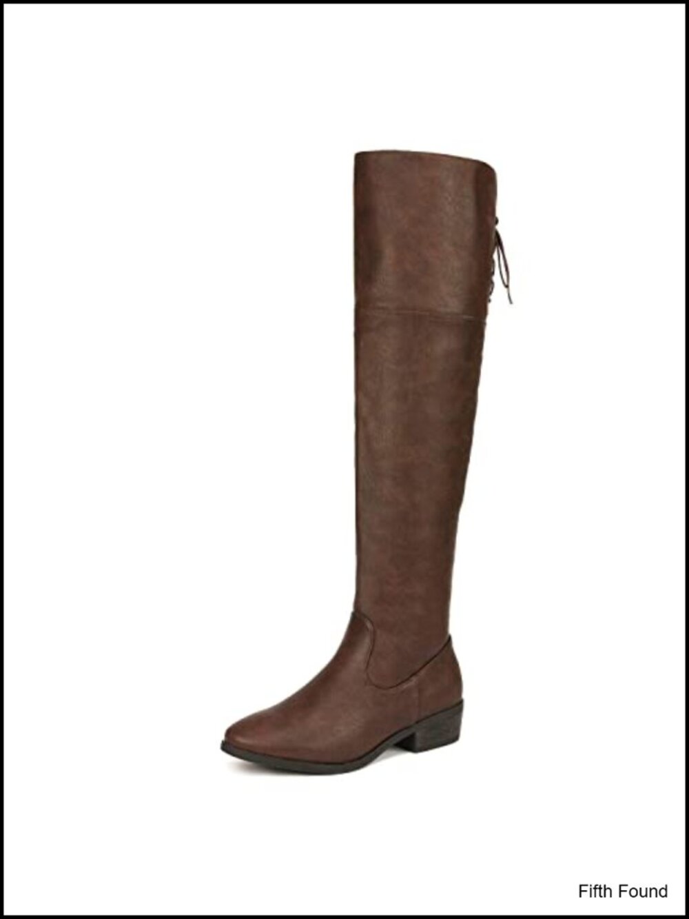 Over the Knee Riding Boots Faux Leather Pull-On Zip Comfort Heel